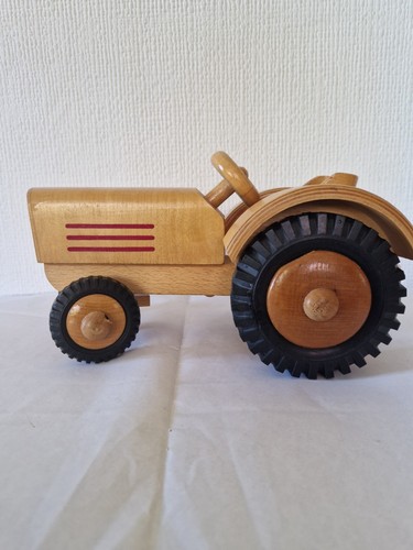 Vintage wooden toy tractor